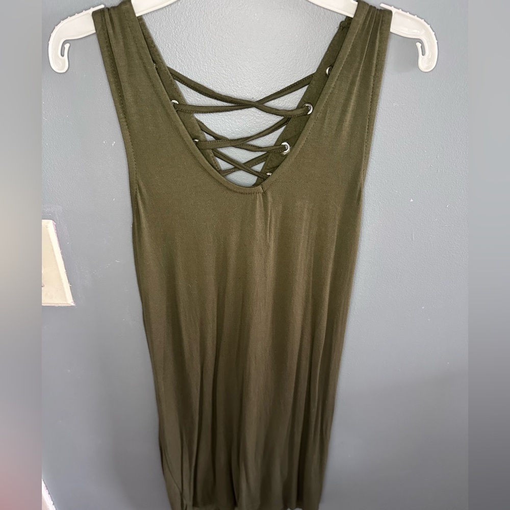 Olive green small dress